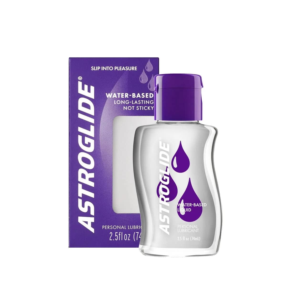 Astroglide Water-Based Liquid Lube 73.9ml (2.5 Fl Oz) | Easy Clean, Condom Compatible - main product image