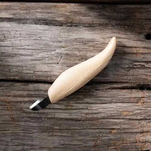 FLEXCUT Wood Carving Knives | Right-Handed Hook Knife | 1095 High-Carbon Steel Blade | Ergonomic Ash Handle | KN26 | Made in USA thumbnail 5