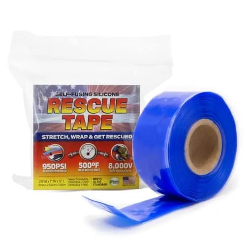 Bond It Rescue Tape Self-Fusing Silicone Repair Tape 20.3 cm (1 in) x 3.66 m (12 ft) Blue | Seals Leaks & Insulates Electricals thumbnail 1