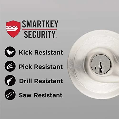 Kwikset Tustin Entry Door Handle with Lock and Key, Satin Nickel Lever | BHMA Grade 2 Certified thumbnail 3