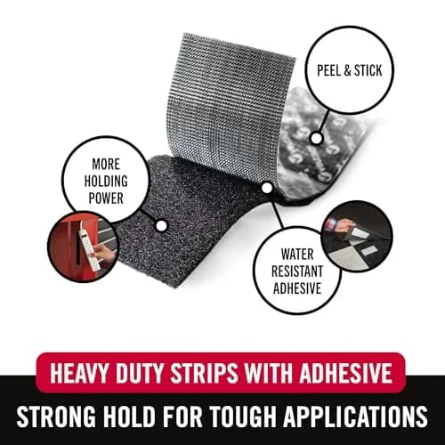 VELCRO Brand Industrial Strength Hook and Loop Strips, Black, 4in x 2in (4 Sets) | Securely Fastens Up to 10 Pounds thumbnail 2