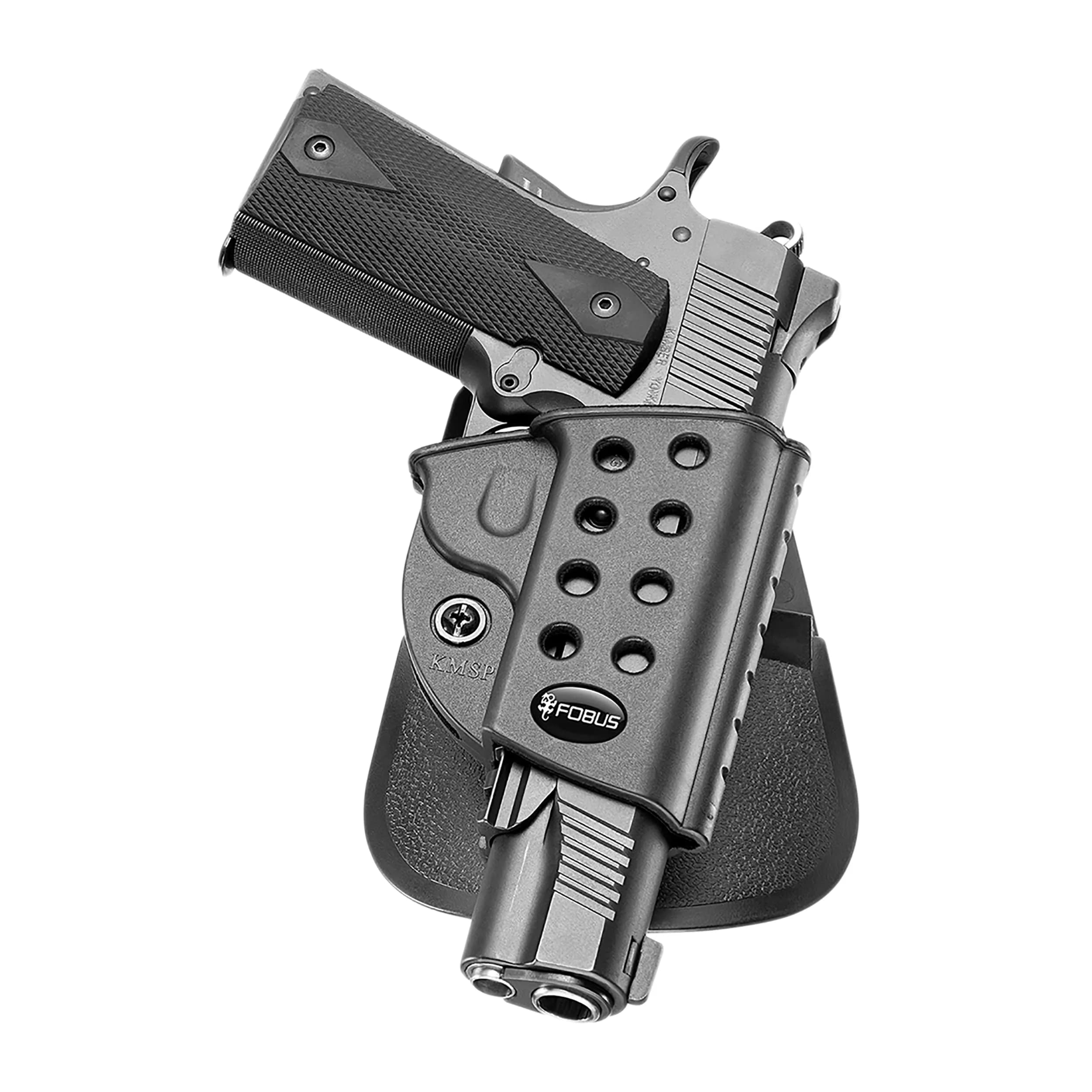 Fobus R1911 Evolution Holster Fits 1911 Pistols with Rail, Right Hand Paddle, Black (1 Unit) - main product image