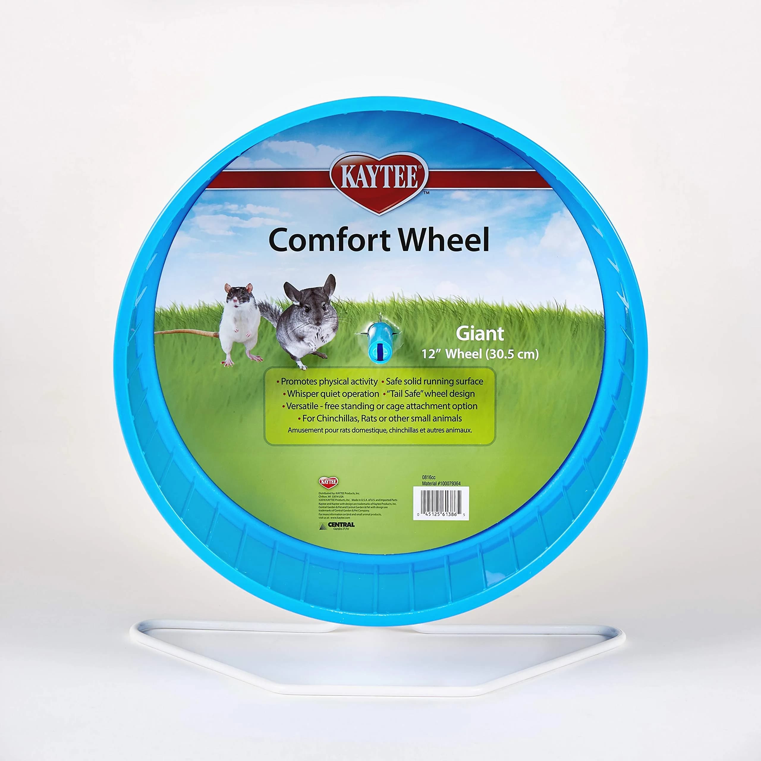 Kaytee Comfort Wheel Giant 12 Inch | Safe Solid Running Surface for Rats, Chinchillas, Hedgehogs - view 2