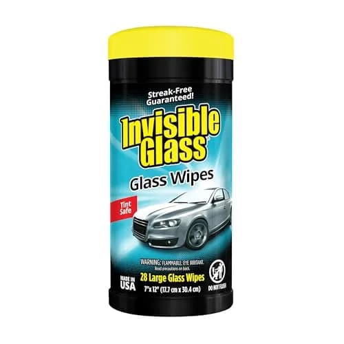 Invisible Glass Auto Glass Cleaning Wipes 28 Count | Streak-Free Clarity for Indian Roads thumbnail 1