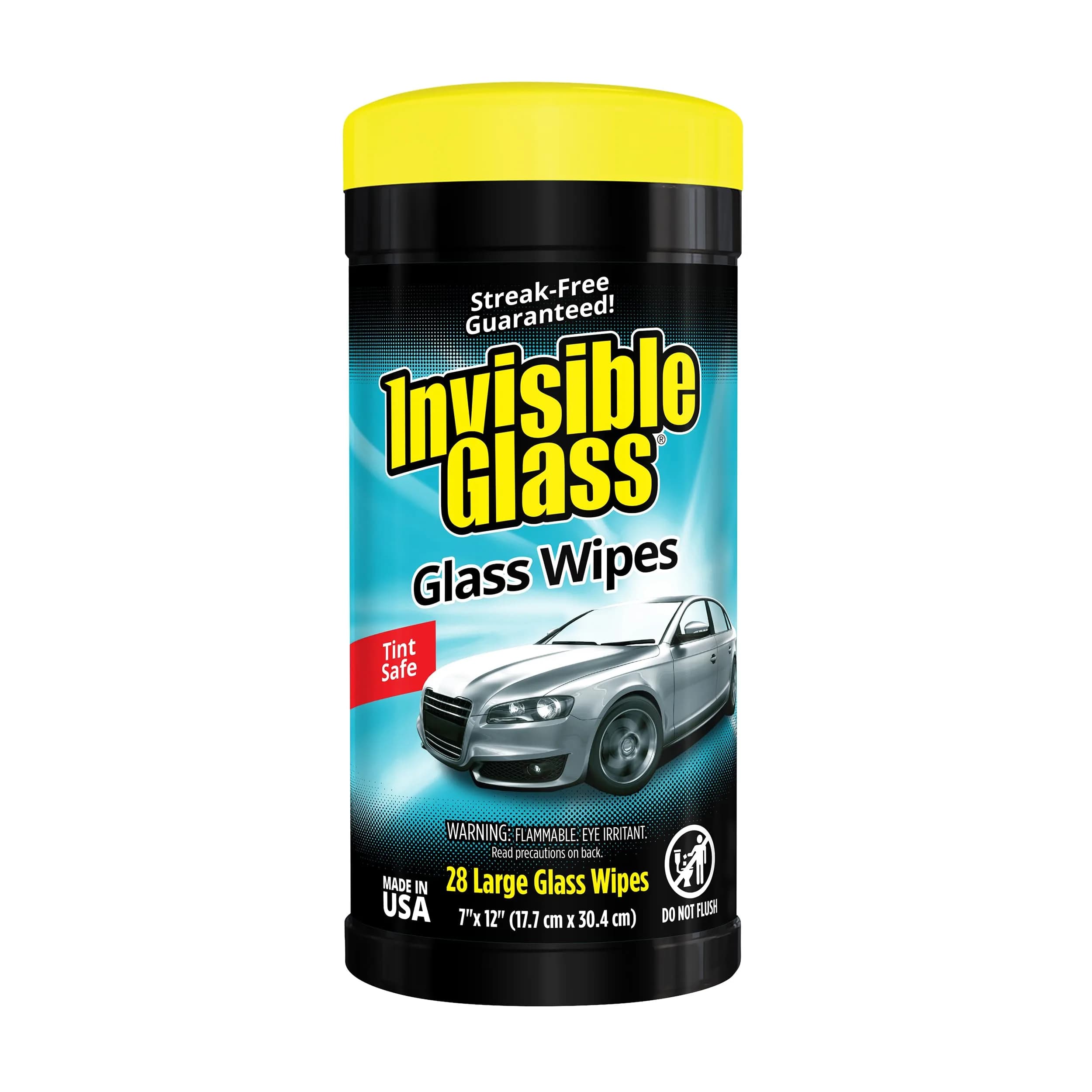 Invisible Glass Auto Glass Cleaning Wipes 28 Count | Streak-Free Clarity for Indian Roads — White