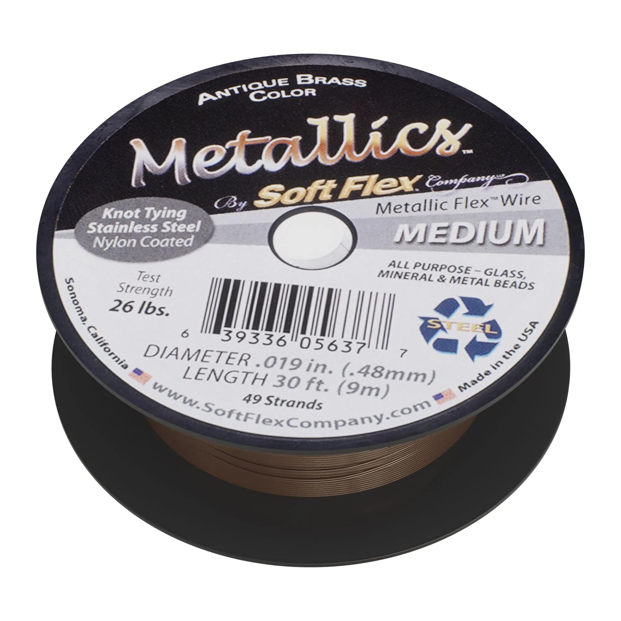 Soft Flex 49 Strand Beading Wire - 0.19 Inch Diameter, 30 Feet (9.14m) | Ultra Soft & Easy to Knot — 30 Feet