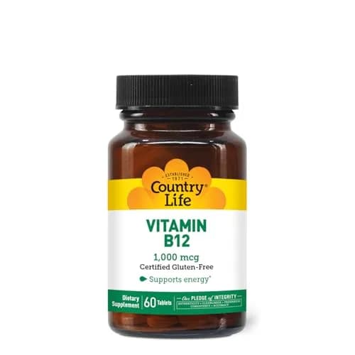 Country Life Vitamin B12 1,000 mcg | Vegan Energy Support, 60 Tablets thumbnail 3