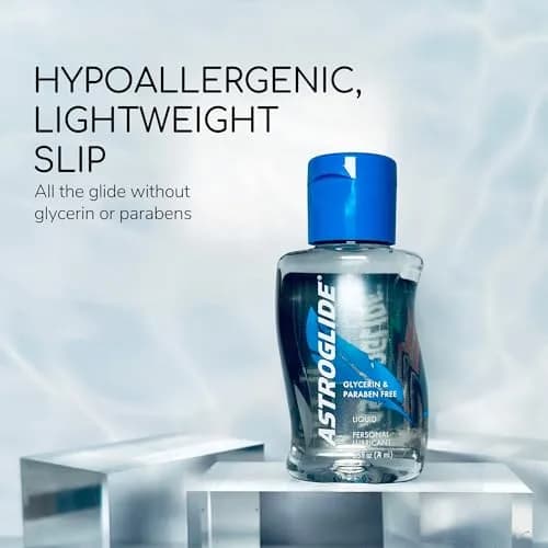 Astroglide Glycerin & Paraben Free Hypoallergenic Lube, 2.5 Fl Oz | Water-Based, Sensitive Skin Friendly thumbnail 2