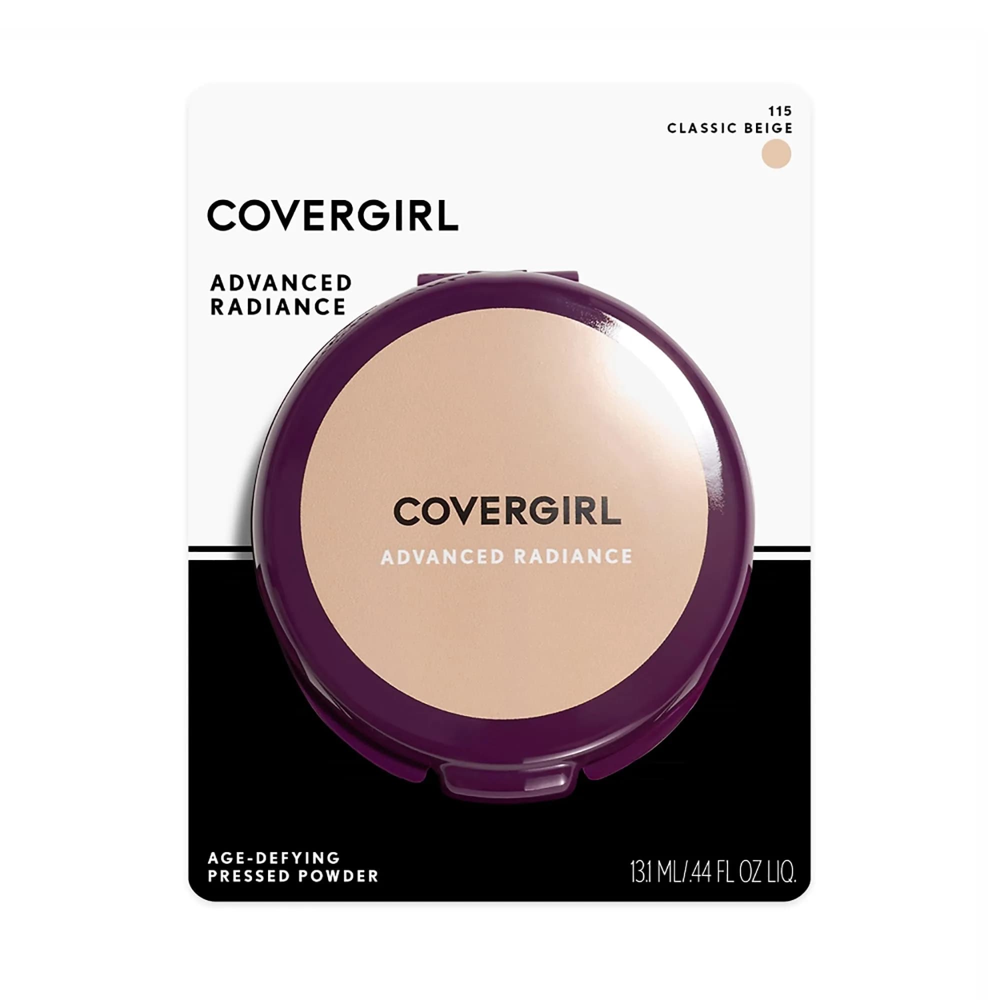 COVERGIRL Advanced Radiance Pressed Powder, Classic Beige 115, 9.8g (0.35 oz) | Age-Defying Makeup with Olay-Inspired Formula - view 7