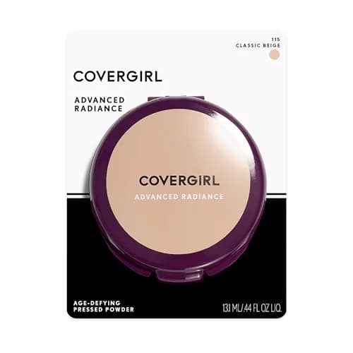 COVERGIRL Advanced Radiance Pressed Powder, Classic Beige 115, 9.8g (0.35 oz) | Age-Defying Makeup with Olay-Inspired Formula thumbnail 7
