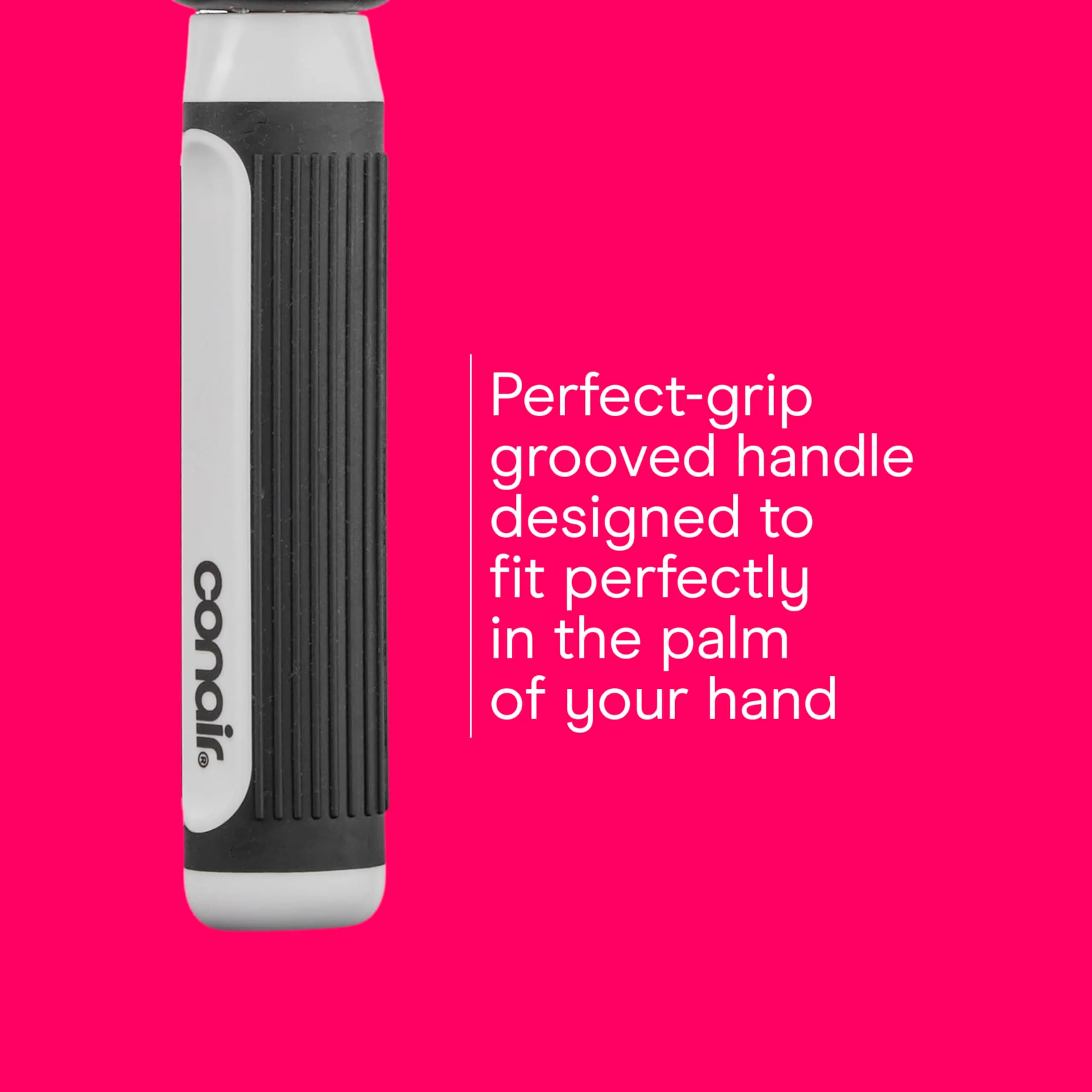 Conair Grip & Style Round Brush, Nylon Bristle Hair Brush for Blowout Styling, Ideal for Coarse, Curly, Wavy Hair, 1 Count - view 6