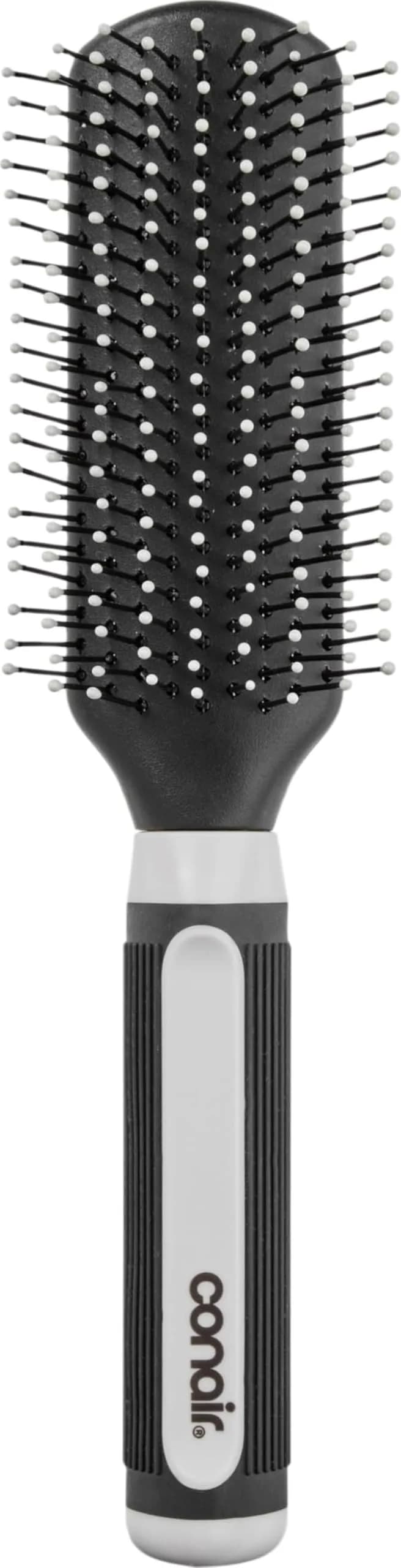 Conair Grip & Shape Styling Hair Brush with Nylon Bristles, Grey | Detangles and Adds Volume