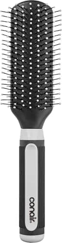 Conair Grip & Shape Styling Hair Brush with Nylon Bristles, Grey | Detangles and Adds Volume thumbnail 1