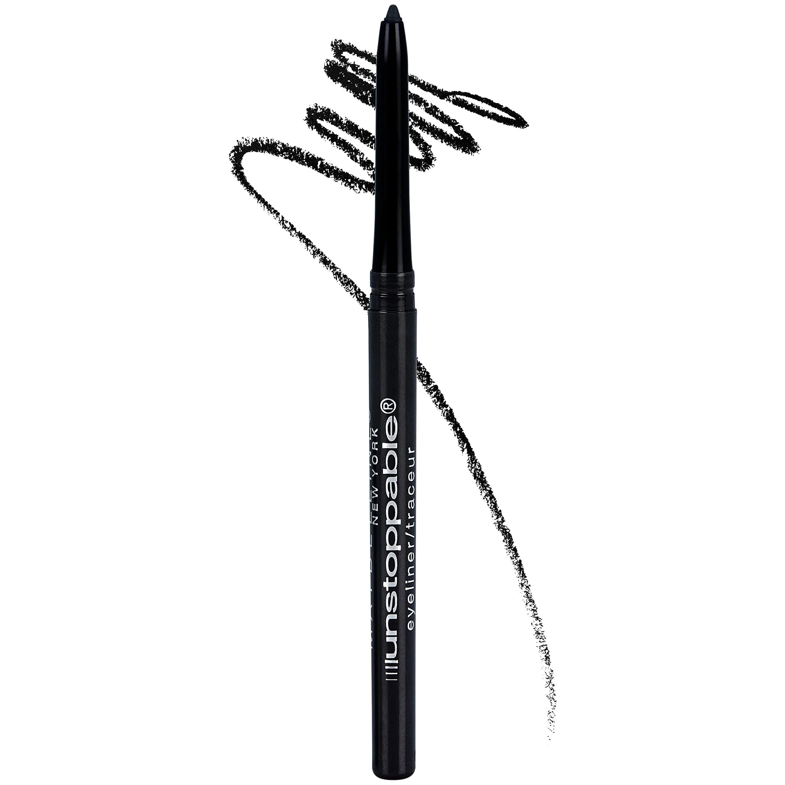 Maybelline Unstoppable Waterproof Mechanical Eyeliner Pencil, Onyx Black, 0.01 oz (0.28 g) | Ophthalmologist Tested for Sensitive Eyes — 10 ONYX