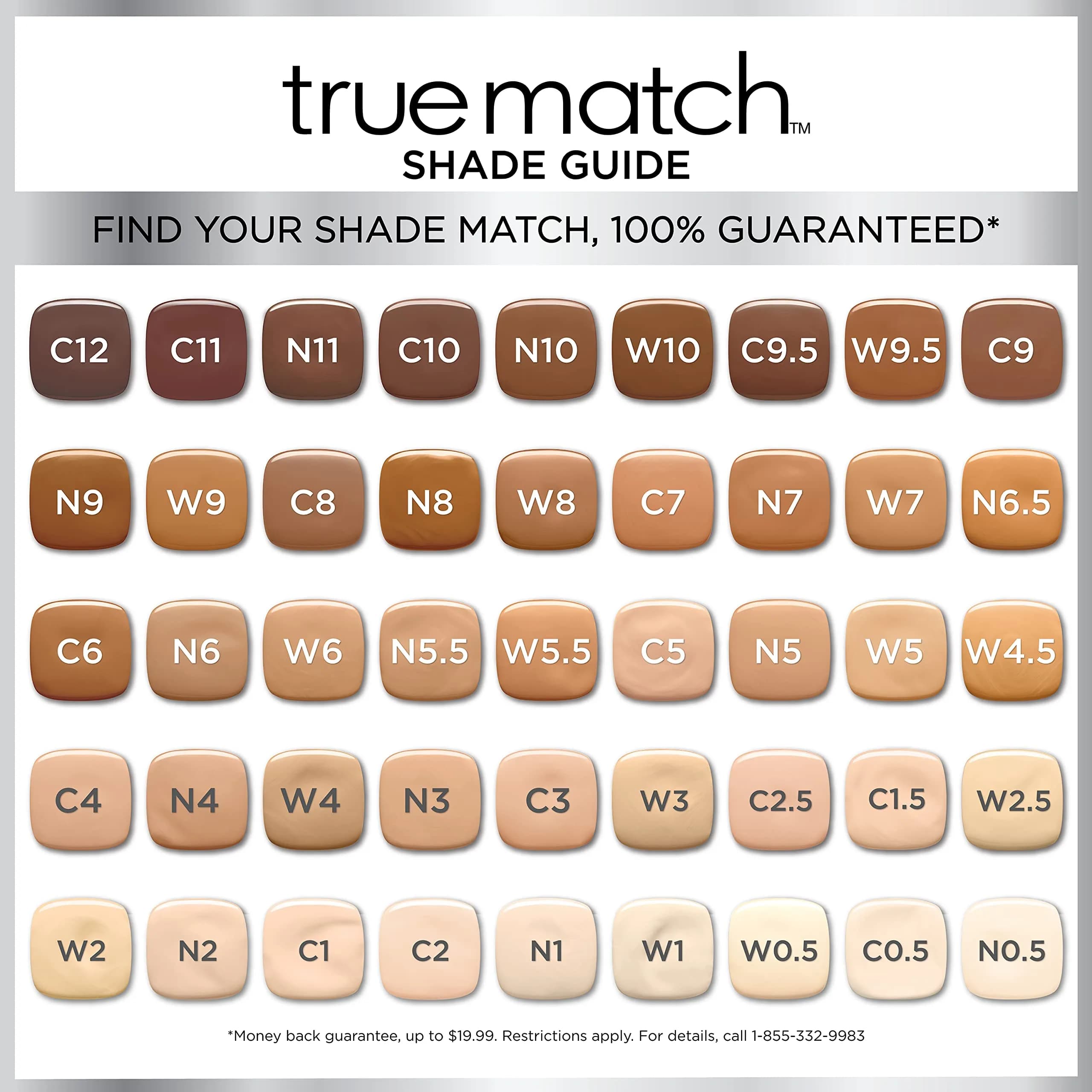 L'Oreal Paris True Match Super-Blendable Liquid Foundation Porcelain W1 29.57ml (1 Fl Oz) | Natural Finish Foundation - view 7