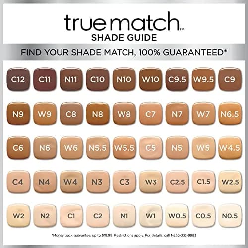 L'Oreal Paris True Match Super-Blendable Liquid Foundation Porcelain W1 29.57ml (1 Fl Oz) | Natural Finish Foundation thumbnail 7