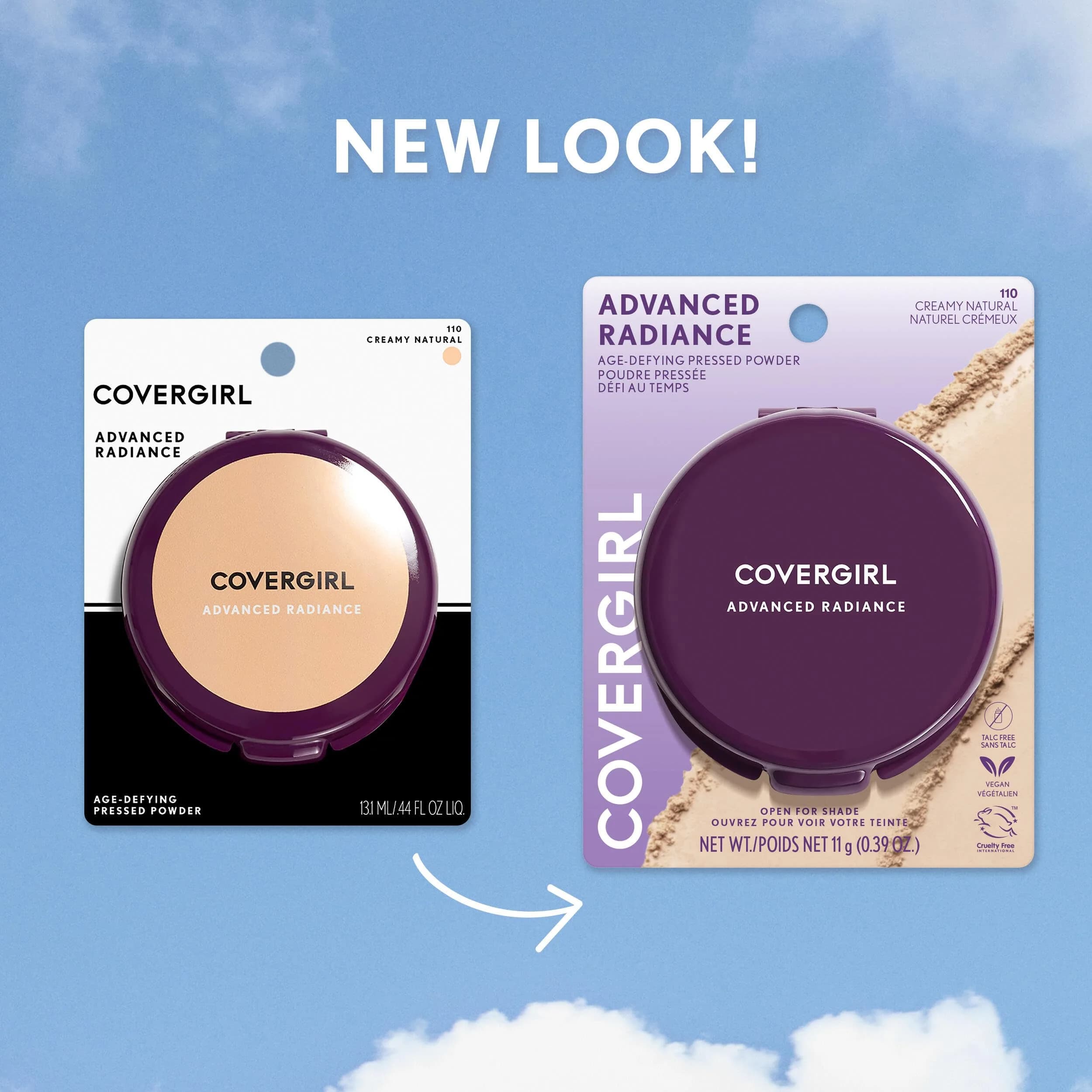 COVERGIRL Advanced Radiance Pressed Powder Creamy Natural 9.5g (0.39 oz) | Age-Defying Radiance for Sensitive Skin - view 6