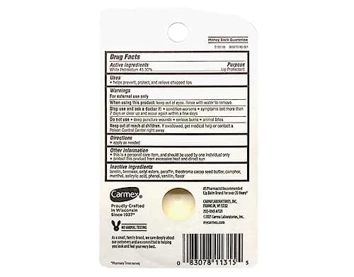 Carmex Classic Lip Balm Medicated 12 Pack | Trusted Relief for Dry, Chapped Lips thumbnail 2