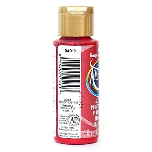 DecoArt Americana Acrylic Paint 2-Ounce Berry Red | Non-Toxic, Water-Based, Matte Finish thumbnail 2