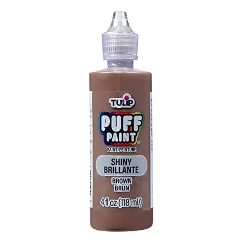 Tulip Puff Fabric Paint 4 fl oz | Permanent, Shiny Brown, for Clothes & DIY Projects thumbnail 1
