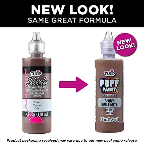Tulip Puff Fabric Paint 4 fl oz | Permanent, Shiny Brown, for Clothes & DIY Projects thumbnail 6