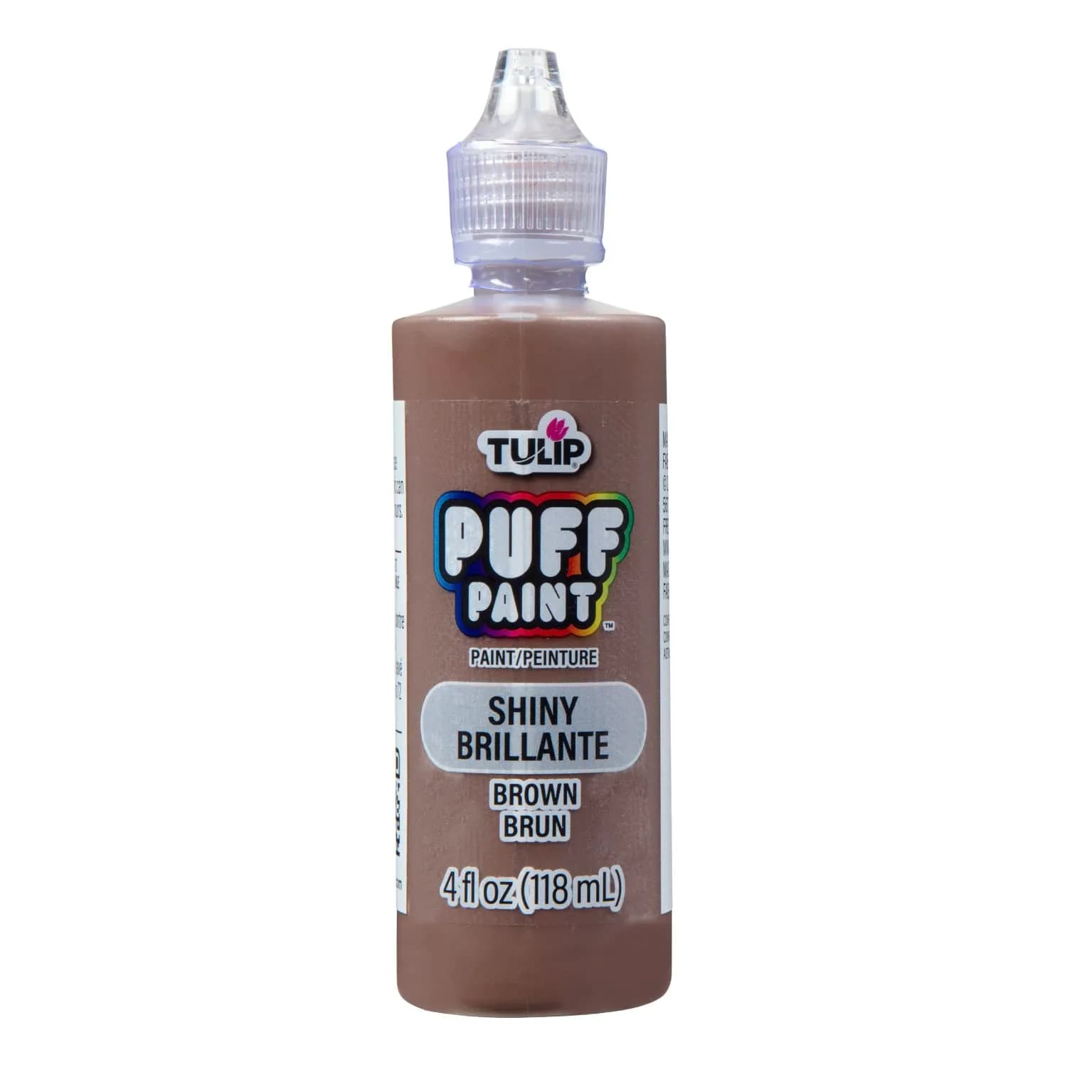Tulip Puff Fabric Paint 4 fl oz | Permanent, Shiny Brown, for Clothes & DIY Projects