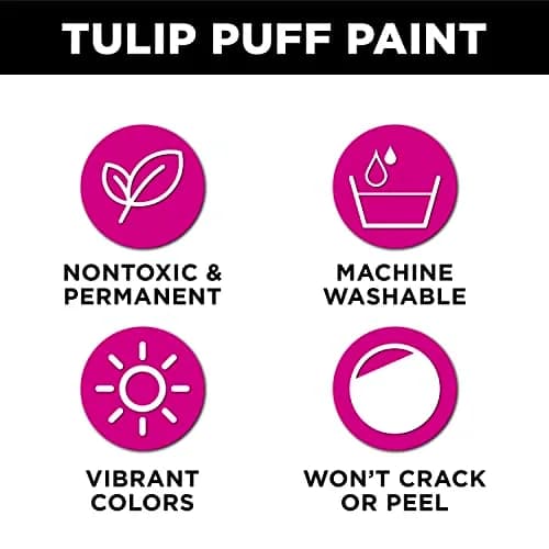 Tulip Puff Fabric Paint 4 fl oz | Permanent, Shiny Brown, for Clothes & DIY Projects thumbnail 2