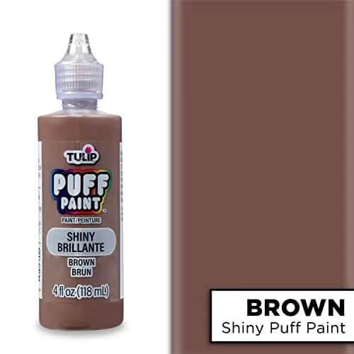 Tulip Puff Fabric Paint 4 fl oz | Permanent, Shiny Brown, for Clothes & DIY Projects thumbnail 3