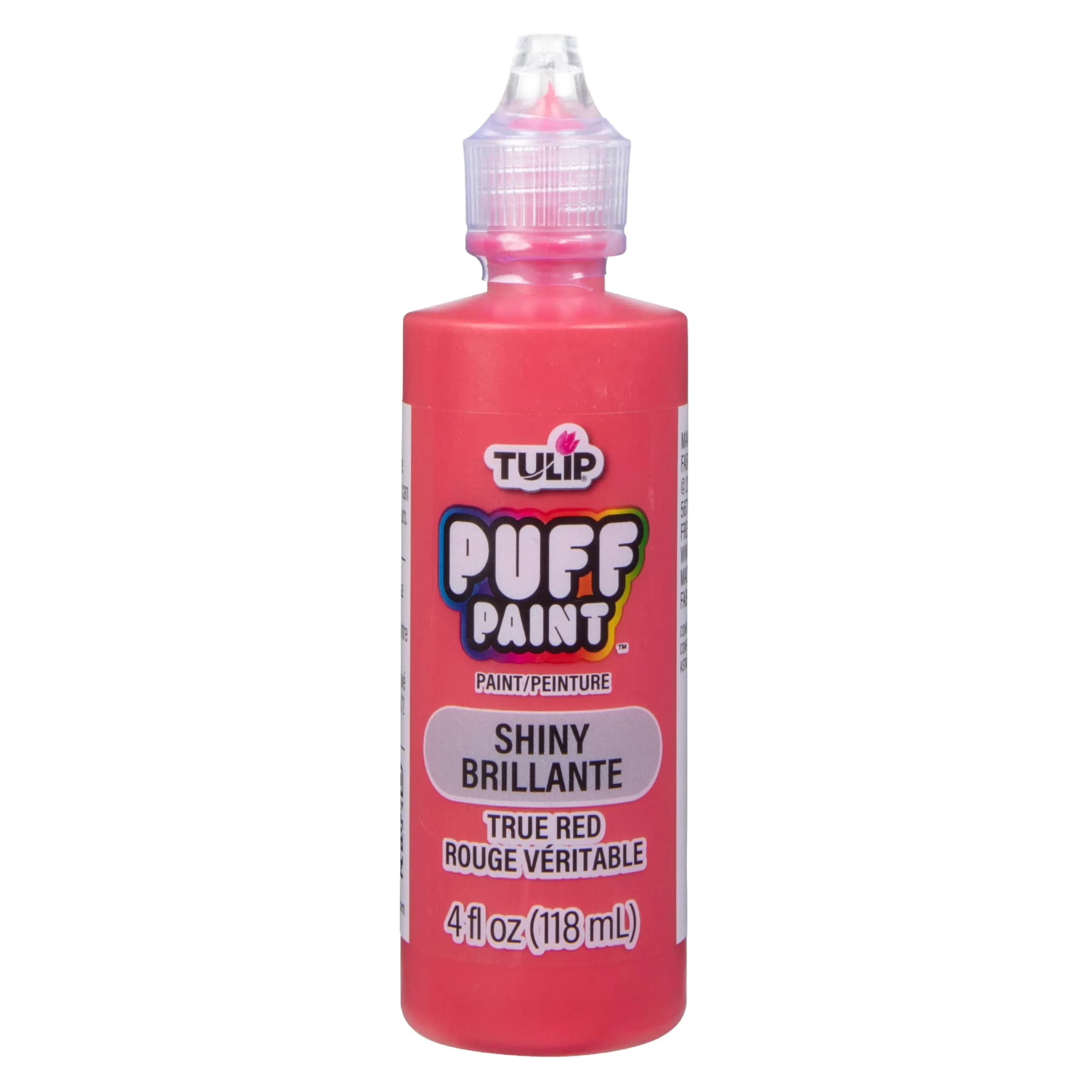 TULIP Puff Paint Slick True Red 4 Fl Oz (118 ml) | Dimensional Fabric Paint for Clothing & Crafts — SHINY TRUE RED