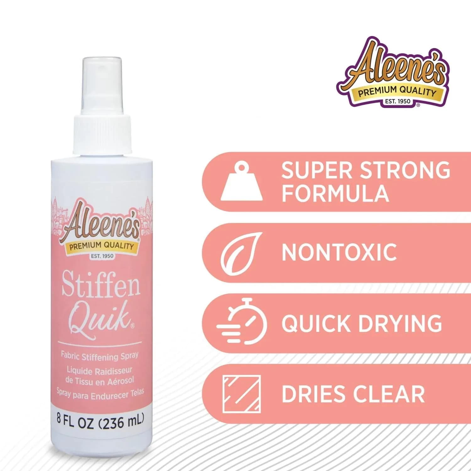 Aleene's Stiffen-Quik Fabric Stiffening Spray 236ml (8 Fl Oz) | Shapes Fabric & Crafts - view 3
