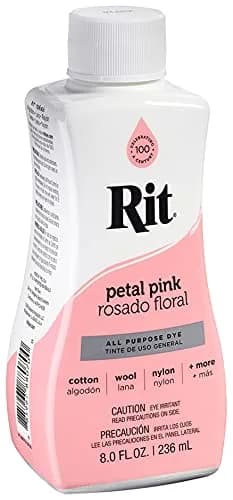 Rit All-Purpose Liquid Fabric Dye - Petal Pink (8 Fl Oz) for Cotton, Linen, Silk, Wool, Rayon, Nylon thumbnail 2
