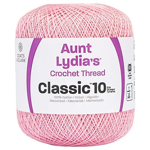 Red Heart Aunt Lydia's Crochet Cotton Size 10 Orchid Pink | Mercerized Cotton, 400yd, Perfect for Crochet Projects thumbnail 1
