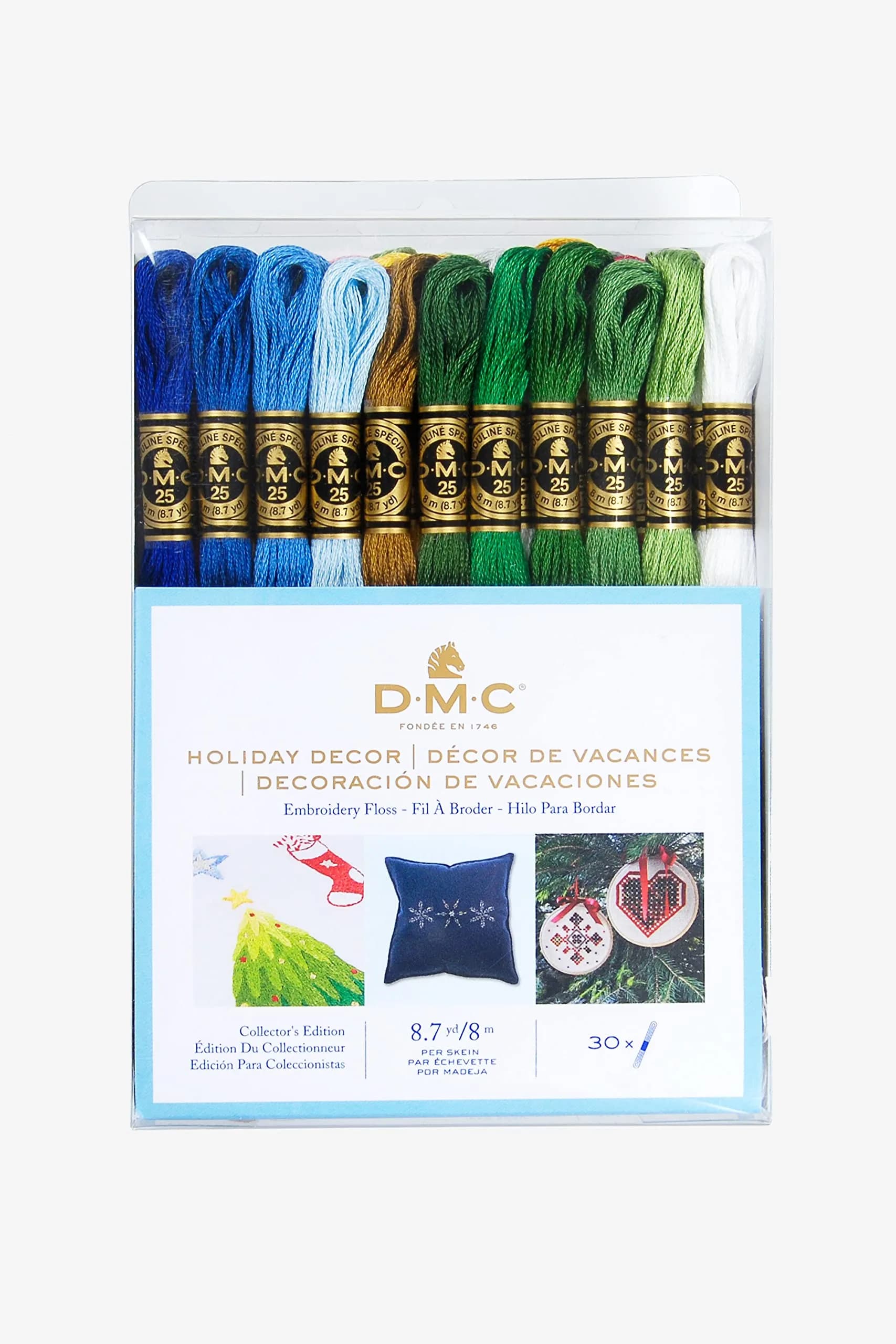 DMC Holiday Decor Embroidery Floss Pack, 30 Skeins (783 Yards Total) | 100% Colorfast Cotton Thread - view 4