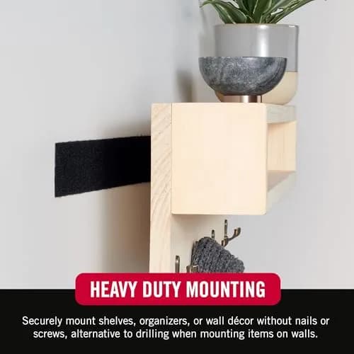 VELCRO Brand Heavy Duty Tape with Adhesive, Black 3.05m (10 Ft) x 5.08cm (2 In) Roll | Industrial Strength Hook & Loop Fastener thumbnail 4
