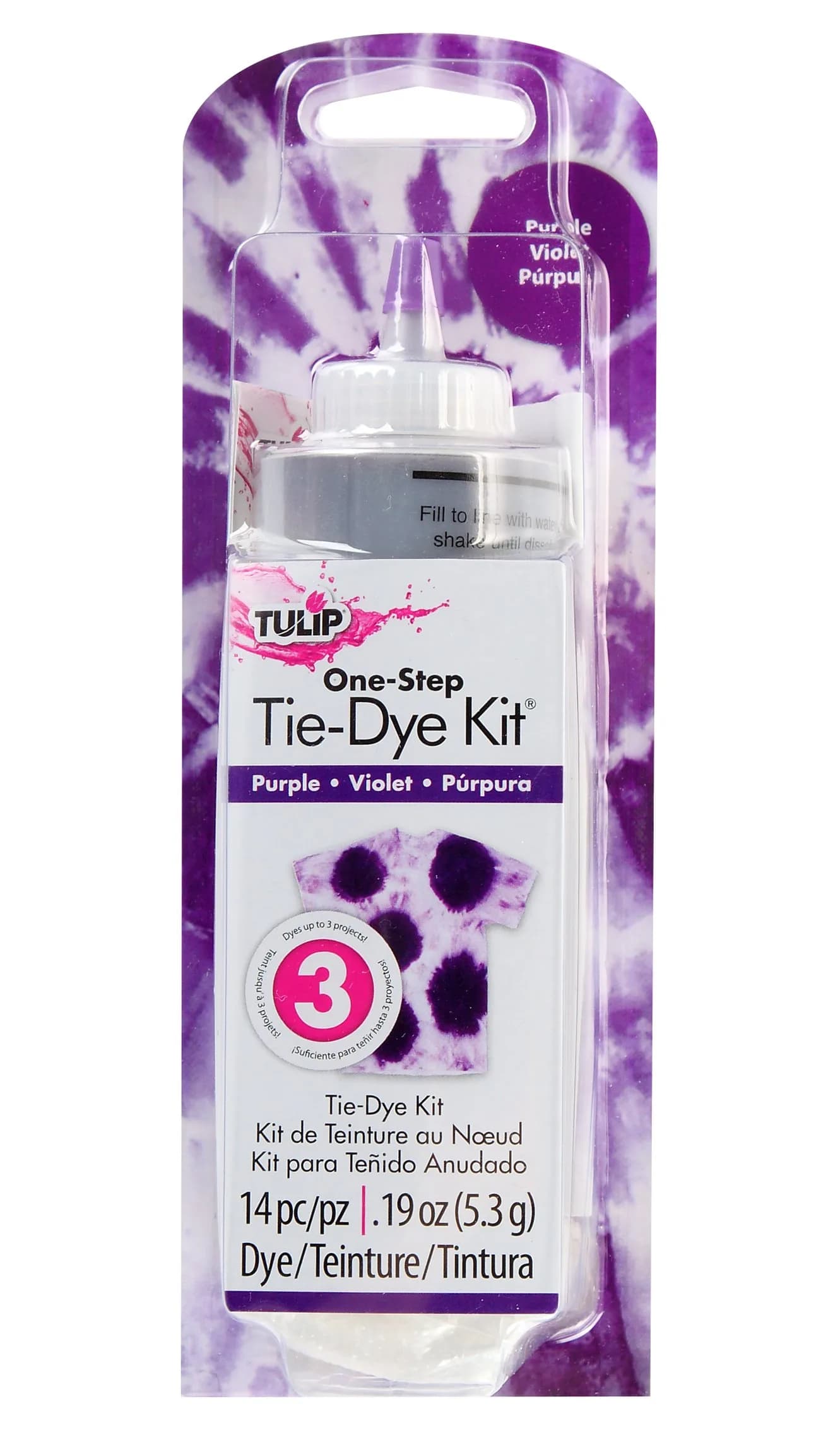 Tulip One-Step Tie-Dye Kit Vibrant Colors for Fabric 4 fl oz (118 ml) Green | Concentrated Formula Dye for Natural Fibers — Purple