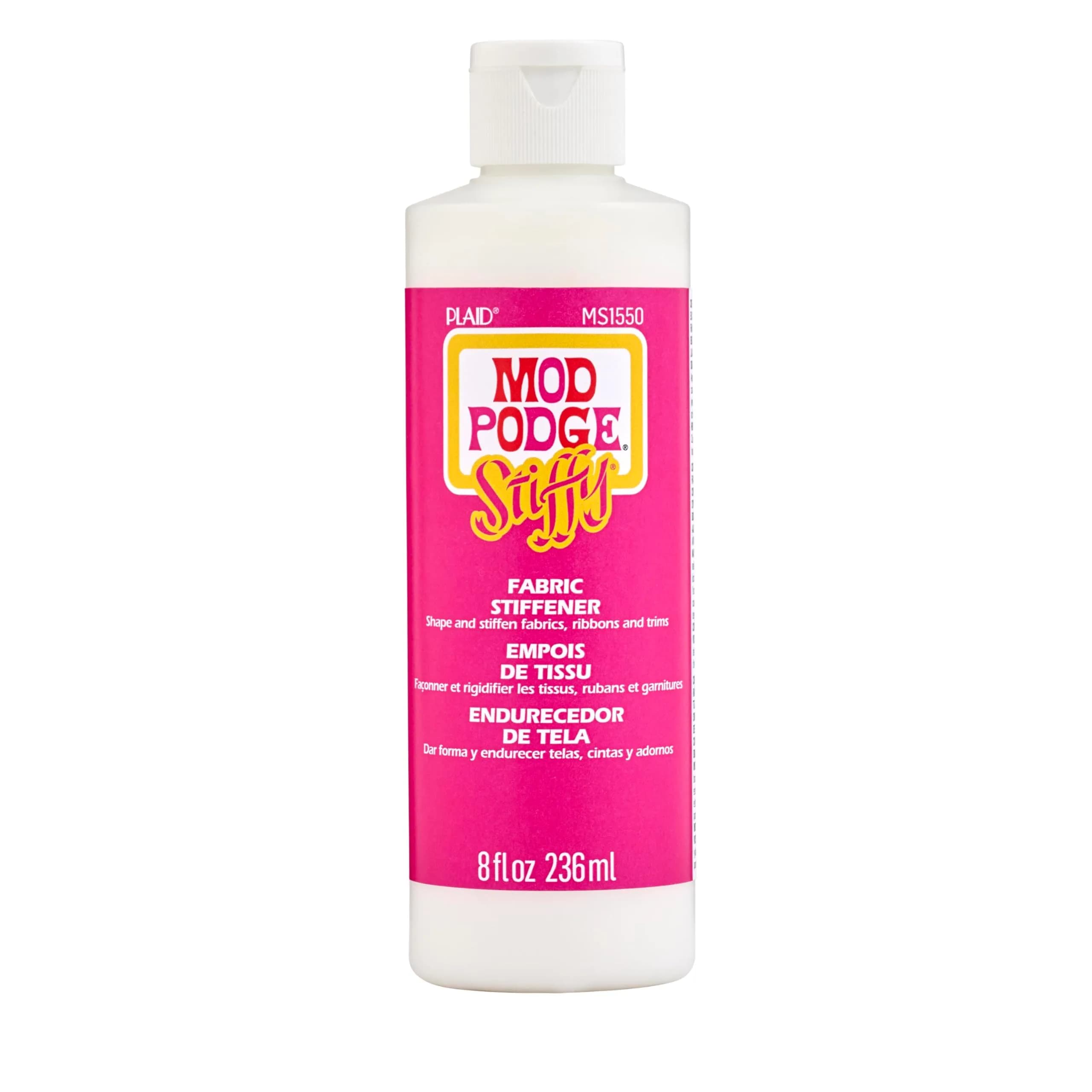Mod Podge Stiffy Fabric Stiffener 236ml (8 fl oz) | Original Formula for Crafts — White