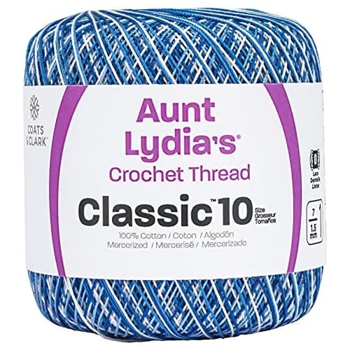 Red Heart Aunt Lydia's Crochet Cotton Size 10 Shades of Blue | Mercerized, Bedspread Weight, 300yd thumbnail 1