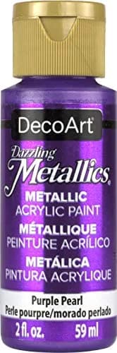 DecoArt Dazzling Metallics 2oz Purple Pearl | Bright Metallic Acrylic for Crafts thumbnail 1