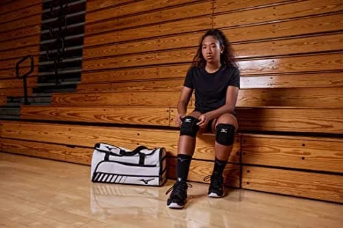 Mizuno LR6 Volleyball Kneepad, Black, Medium | 6" Sleeve Length thumbnail 6