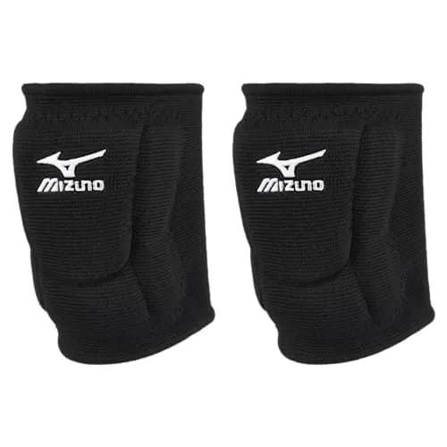 Mizuno LR6 Volleyball Kneepad, Black, Medium | 6" Sleeve Length thumbnail 1