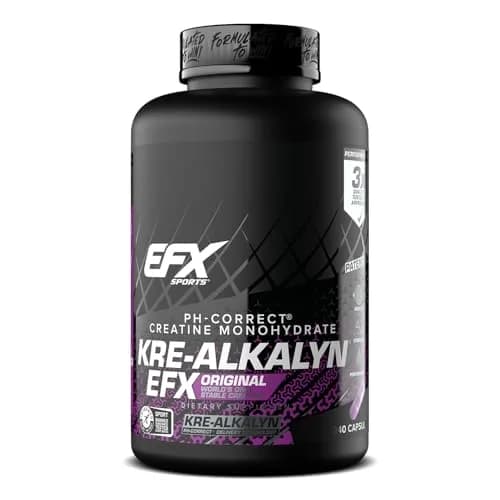 EFX Sports Kre-Alkalyn EFX pH-Correct Creatine Monohydrate Capsules 240 Count (120 Servings) | Clinically Tested Strength & Performance thumbnail 1