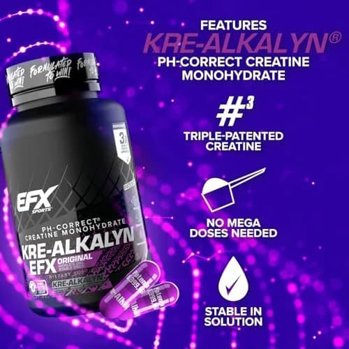 EFX Sports Kre-Alkalyn EFX Creatine Monohydrate Capsules | 60 Servings (120 Count) thumbnail 4