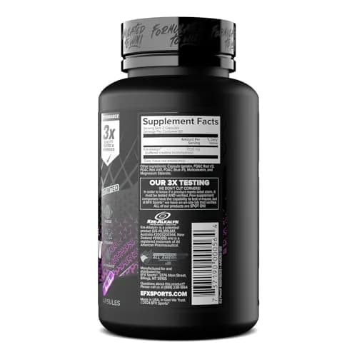 EFX Sports Kre-Alkalyn EFX Creatine Monohydrate Capsules | 60 Servings (120 Count) thumbnail 9