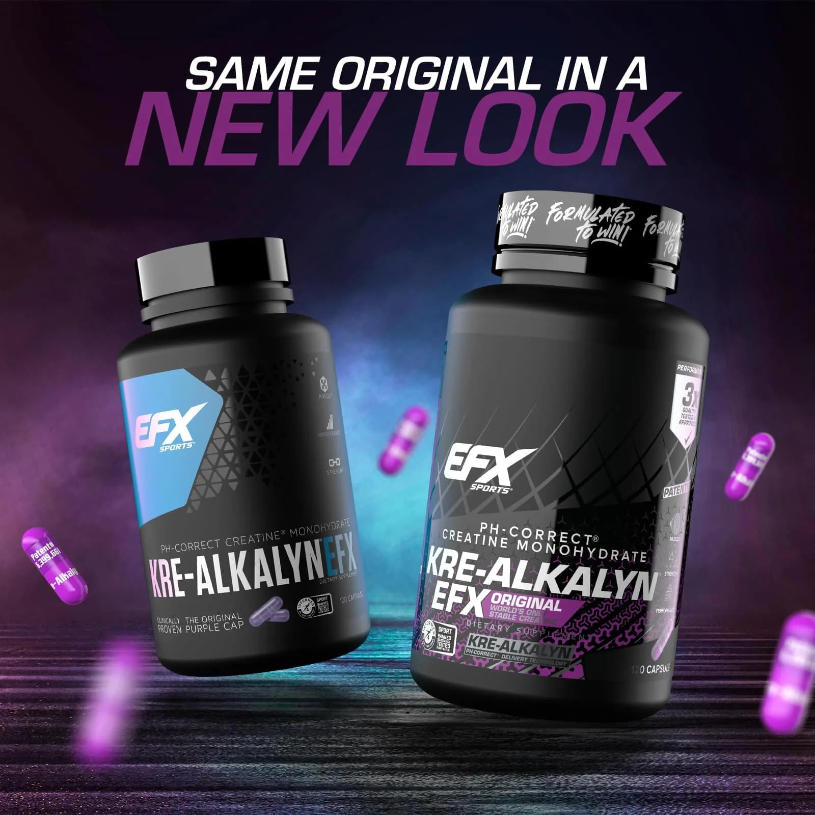 EFX Sports Kre-Alkalyn EFX Creatine Monohydrate Capsules | 60 Servings (120 Count) - view 2