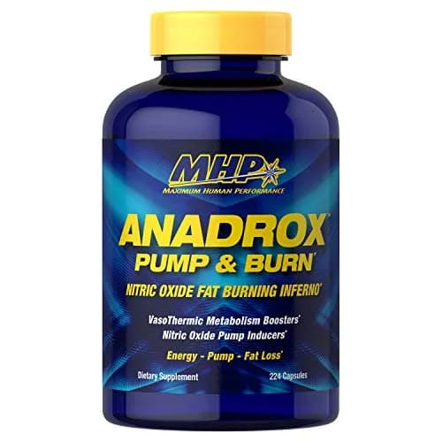 Maximum Human Performance Anadrox Pump & Burn 224 capsules | Nitric Oxide Fat Burner & Pre-Workout thumbnail 1