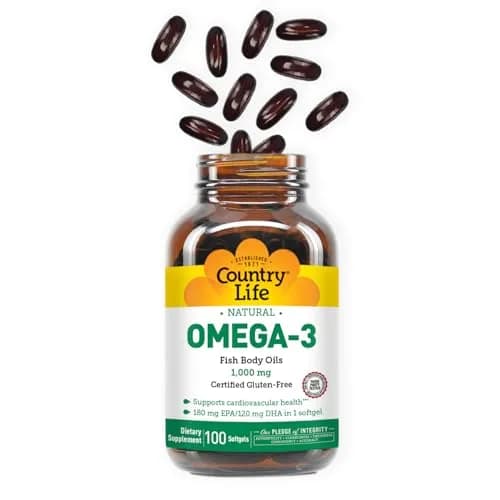 Country Life Omega-3 Fish Oil 1000 mg | EPA DHA Support for Heart & Brain (70-120 chars) thumbnail 4