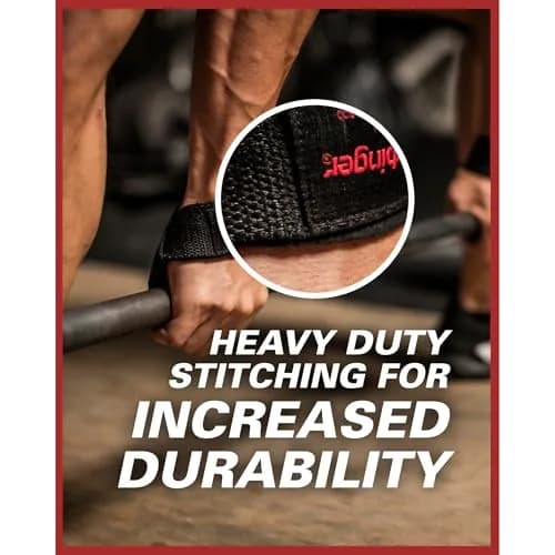 Harbinger Padded Cotton Lift Straps, Black - 21.5" Length, 1.5" Width | Cushions Wrists for Lifting Support thumbnail 6