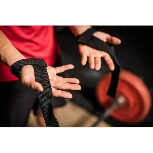 Harbinger Padded Cotton Lift Straps, Black - 21.5" Length, 1.5" Width | Cushions Wrists for Lifting Support thumbnail 8