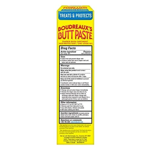 Boudreaux's Butt Paste Original Diaper Rash Cream Skin Protectant 4 Oz (118 ml) | Pharmacist-Developed for Instant Protection thumbnail 6