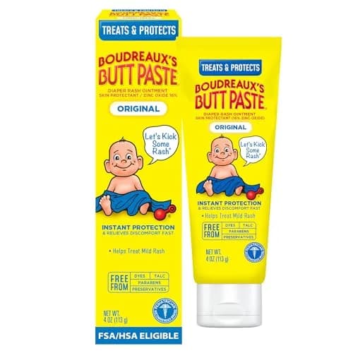 Boudreaux's Butt Paste Original Diaper Rash Cream Skin Protectant 4 Oz (118 ml) | Pharmacist-Developed for Instant Protection thumbnail 1